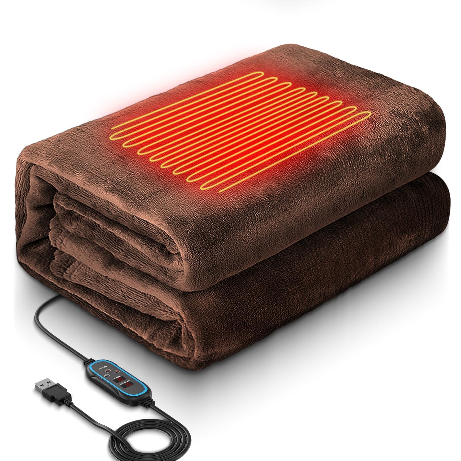 Amazon.co.jp : 電気毛布 電気ひざ掛け 【LEDディスプレイ表示 3段階